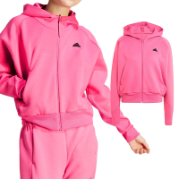 Adidas W Z.N.E. FZ 女 粉色 休閒 運動 短版 舒適 寬鬆 百搭 連帽 外套 IN5131