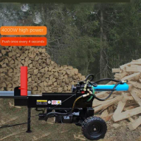 Large-scale wood splitter hydraulic electric mountain ax felling wood chopping wood machine 20 tons wood splitting artifact