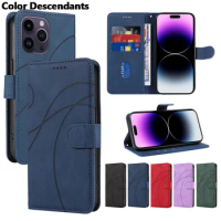 Book Stlye Phone Flip Cover For Samsung Galaxy S10 S9 S8 S23 S22 S21 S20 FE 5G Ultra Plus Simple Solid Color Case Fundas Capa