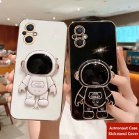 Luxury Astronaut Phone Case For Oppo Reno 8 Lite Stylish Cute Cover For Reno 8Z 7Z 7 7Lite 5G Funda 3D Kickstand Cover Bumper
