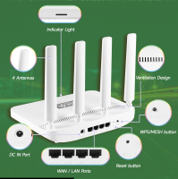 Openwrt Wifi 6 Bộ Định Tuyến Aax1800Mbps 2.4G 5.8Ghz Tần Số Kép 1000M Cổng Không Dây Lưới Tín Hiệu M