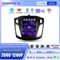 Android For Ford Focus 3 Mk 3 2011 - 2019 For Tesla style screen Car Radio Multimedia Video Player Navigation GPS No 2din DVD