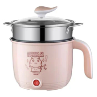 Mini stainless steel multi-function electric hot pot split electric hot pot 2L with steamer 1 person/2 people use