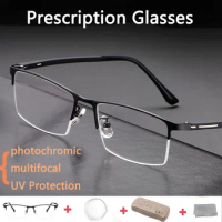 Custom Prescription Reading Glasses Unisex Multifocal Photochromic Myopia Glasses Bifocal Outdoor Drive Eyeglasses Astigmatism