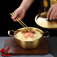 Periuk Emas Mee Segera Korea Gaya Korea Korean Ramen Pot Korean-style Gold Noodle Pot Periuk Emas Me
