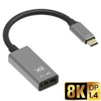 Type c to Displayport 1.4 Male to Female USB C to DP Displayport 8K 60HZ 5K120HZ Converter Cable Hub for MacBook Air