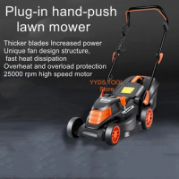 Hand-push electric lawn mower small home weed whacker god multifunctional lawn mower home lawn trimmer
