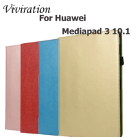 For Huawei Mediapad M3 10 Cover Case PU Leather Bag Sleeve M3 Lite 10 10.1" Tablet Hard Faux Leather Magnetic Fold Folio Holder