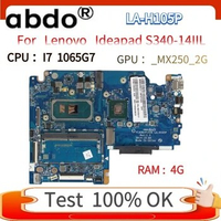 For Lenovo ideapad s340-14iil s340-15iil laptop motherboard, with i7-1065g7 processor, 4GB ram,GPU：MX250_2G la-h105p