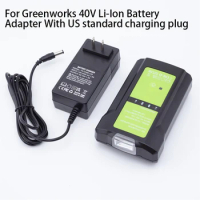Tool battery adapter for Greenworks 40V Li-ion battery, 29482, C-200, C-400, IV40A00 with USB, Type-C and charging port
