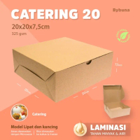 BOX CATERING 20X20 KRAFT LAMINASI DUS KATERING NASI KOTAK MAKAN