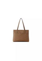 FION FION Monogram PVC with Leather Duotone Tote Bag