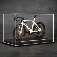 全城熱賣 - 公路騎行自行車合金模型單車車模收藏擺件創意手辦送朋友騎友禮物白色-1:8公路自行車+燈光透明盒