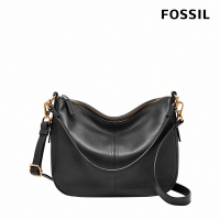 FOSSIL Jolie 肩背/斜背兩用水餃包-黑色 ZB7716001