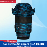 For Sigma Art 20mm F1.4 DG DN for SONY E Mount Decal Skin Vinyl Wrap Film Camera Lens Body Protective Sticker Protector Coat