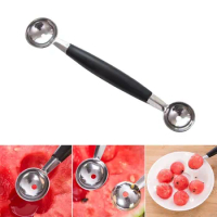 Melon Watermelon Ball Scoop Fruit Spoon Ice Cream Sorbet Stainless Steel Double-end Cooking Tool Kitchen Accessories Gadgets