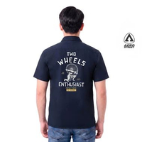 Aerostreet Workshirt Kemeja Boxy Navy Brotherhood Series Kemeja Boxy Lengan Pendek Navy XS