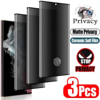3Pcs Matte Ceramic Privacy Screen Protector for Samsung Galaxy S23 Ultra S21 S20 S22 S23 S24 Ultra Note 20 Anti Spy Film