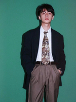 港風復古設計款小西裝外套男春秋季痞帥炸街休閑寬松西服小眾上衣--享樂