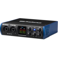 PreSonus Studio 24C audio interface sound card with two XMAX-L mic preamps and 2 balanced ¼-inch TRS main outputs