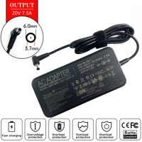 20V 7.5A Laptop AC Adapter Charger for ASUS TUF Gaming FX705DY FX705DT FX705GT FX505DU TUF705GD G531 G531GT FX705GE FX705GE