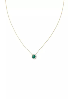 Daniel Wellington Audrey Necklace Malachite Gold - Unisex Necklace for women and men stainless steel