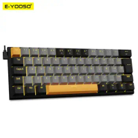 E-YOOSO Z11 USB Mechanical Gaming Wired Keyboard Red Switch 61 Keys Gamer Russian Brazilian Portugue