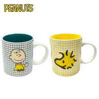 日本正版 史努比 陶瓷 馬克杯 350ml 咖啡杯 查理布朗 糊塗塌客 Snoopy PEANUTS 173237 173244