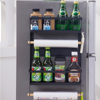 【全館8折】置物架 置物櫃 超級款折疊磁鐵冰箱架磁性置物架廚房用品壁掛式收納架