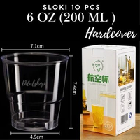 Gelas Plastik Bening Transparant Unik Sloki mini Seperti Kaca untuk Minuman Jus Dessert cup 200ml