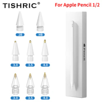 3/6PCS TISHRIC For Apple Pencil Tips 2B HB Spare Nib Pen Tip For iPad Pencil 1st/2nd Generation Stylus Nibs For 4 Years Of Use