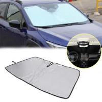 For Subaru XV/Crosstrek 2018+ silver tape car styling car front windshield anti-UV sunshade car protection accessories