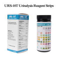 100 Strips URS-10T Urinalysis Reagent Strips 10 Parameters Urine Test Strip Strip Leukocytes Nitrite Urobilinogen Protein PH