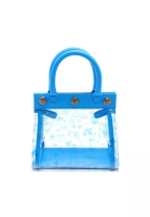 Chrome Hearts 二奢 Pre-loved Chrome Hearts DREW MINI Handbag leather PVC blue clear