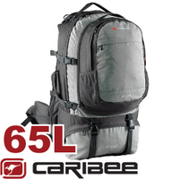 【Caribee 澳洲 JET PACK 65L 自助旅行子母背包 灰/黑】CB- 68052/子母背包/後背包/側背包