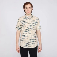 Kemeja Changi Koko Printing Pria Lengan Pendek - LARUSSO Earth of Whisper Maheer XL