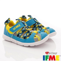 ★IFME日本健康機能童鞋-輕量洞洞水鞋款IF22-012011黃藍(中小童段)