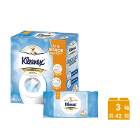 【Kleenex 舒潔】3箱共42包 濕式衛生紙(46抽x42包共3箱)