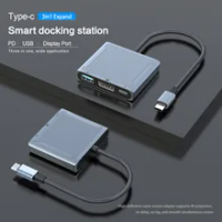 3 in 1 USB Type C Docking Station Type C to Display Port USB 3.0 With PD 100W 8K@60Hz 4K@144Hz Converter for Mackbook DP Hub