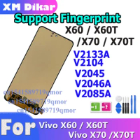 Oled LCD For Vivo X60 X60T V2045 V2046A V2085A Display Touch Screen Digitizer Assembly Replace For X70 X70T V2133A V2104