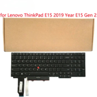 Replacement US Keyboard for Lenovo ThinkPad E15 2019 Year E15 Gen 2 Laptop No Frame (Backlight)