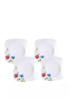 Corelle Corelle Loose 4 Pcs Square Lunch Plate - Daisy Field