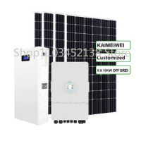 48v 200ah battery lifepo4 Portable On-Grid Off-Grid Hybrid Solar Panel System All in One Complete Kit for Home Lighting
