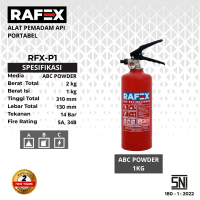 RFX-P1 Alat Pemadam Api APAR ABC Powder 1KG Rafexindo Set Komplit SNI
