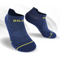【oillio 歐洲貴族】360度防護機能除臭襪 氣墊緩震 無痕縫合技術(藍色 臺灣製 男女適穿 單雙組 襪子)