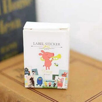 48pc/lot Original Cartoon Little Mouse Pattern Paper Matchbox Sticker Sticky Decoration Decal DIY Album Diary Tag Label Stickers