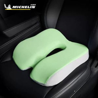 米其林汽車座墊 透氣涼感通風 夏季涼爽坐墊 車用冷氣墊- 牛油果綠 均碼