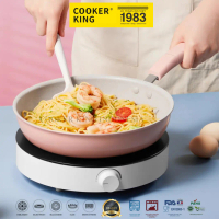 Cooker King Panci Frying Pan Non Stick Granite Coating Kitty Pink