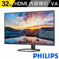Philips 飛利浦 32E1N5800LA 32型 VA 4K 美型電腦螢幕(內建喇叭/可旋轉/HDMI/DP/4ms)