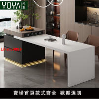 【台灣公司 超低價】島臺餐桌一體家用巖板導臺柜定制小戶型開放式廚房吧臺中島臺